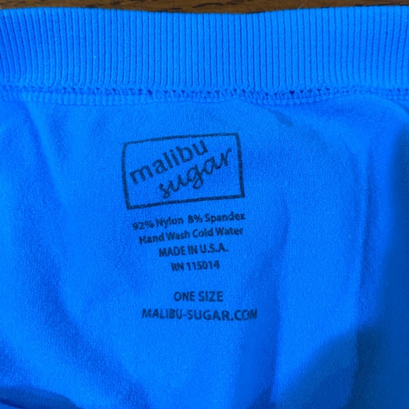 Malibu Sugar bright blue bandeau top - Picture 3 of 3